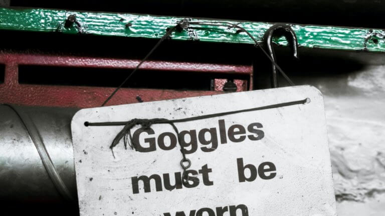 Photo of a safety sign