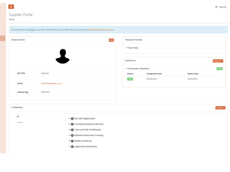 Heresafe supplier-portal